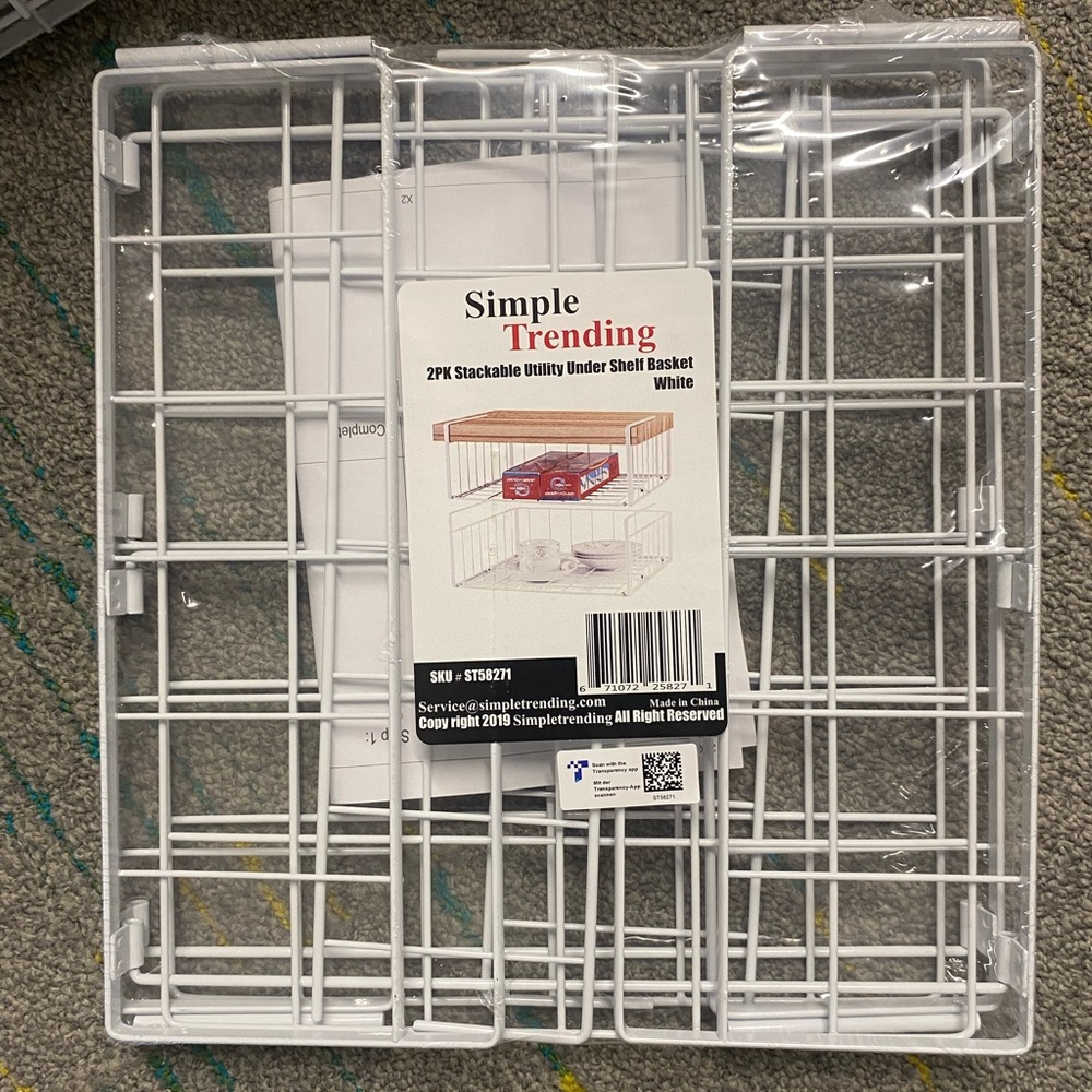 Stackable Utility Under Shelf Basket (2 pack)